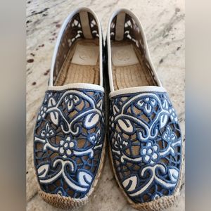 Tory Burch Espadrille Ivory Blue